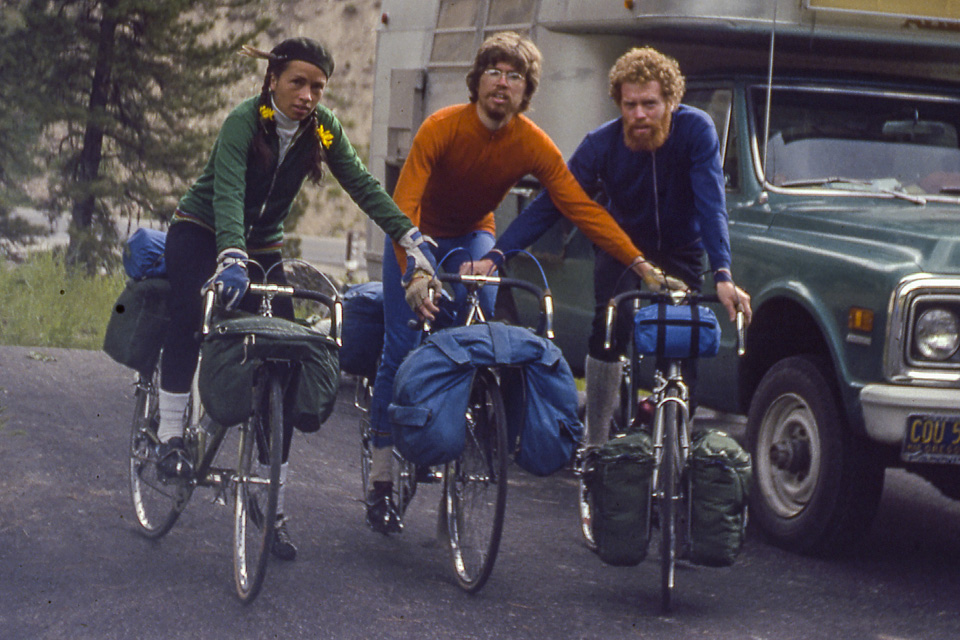 Michael Sylvester and friends on a long-distance bike trip